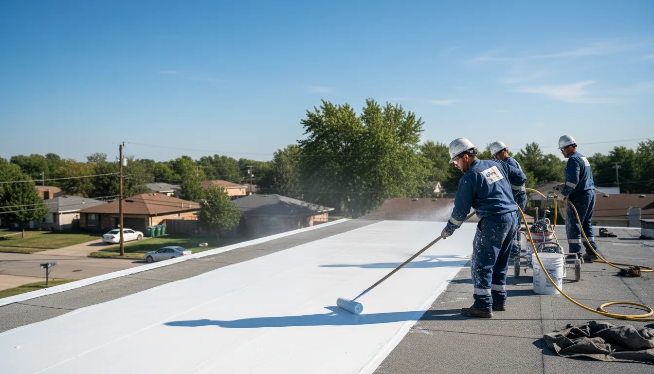 Commercial roof coating in Ravia, OK near me